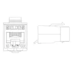 RVAMJKUEW-B24 模块式连接器/以太网连接器 RVAMJKUEW-B24 模块式连接器/以太网连接器